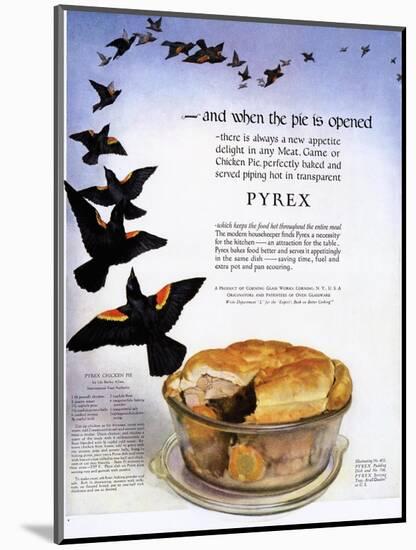 Pyrex, Pies Four and Twenty Blackbirds, USA, 1920-null-Mounted Giclee Print