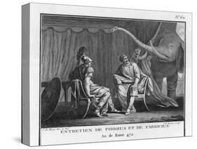 Pyrrhus King of Epirus Invading Italy Seeks to Impress the Roman Ambassador with His Elephants-Augustyn Mirys-Stretched Canvas