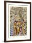 Pyrrhus Receiving the Honor of Knighthood-H. Shaw-Framed Art Print