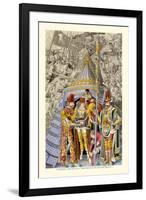 Pyrrhus Receiving the Honor of Knighthood-H. Shaw-Framed Art Print