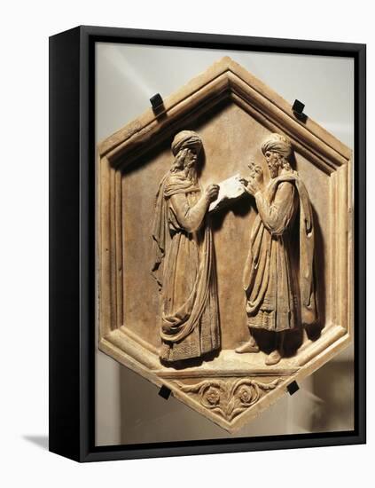 Pythagoras and Euclid, 1437-Luca Della Robbia-Framed Stretched Canvas