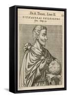 Pythagoras Greek Philosopher and Mathematician-Andre Thevet-Framed Stretched Canvas