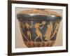 Pyxis Showing Figures of Athletes, from Cerveteri, Italy,5th Century BC, Ancient Greece-null-Framed Giclee Print