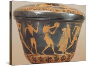 Pyxis Showing Figures of Athletes, from Cerveteri, Italy,5th Century BC, Ancient Greece-null-Stretched Canvas