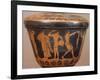 Pyxis with Athletes Performing Discus and Other Disciplines. Red-Figure Pottery, from Cerveteri-null-Framed Giclee Print