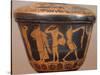 Pyxis with Athletes Performing Discus and Other Disciplines. Red-Figure Pottery, from Cerveteri-null-Stretched Canvas