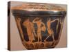 Pyxis with Athletes Performing Discus and Other Disciplines. Red-Figure Pottery, from Cerveteri-null-Stretched Canvas