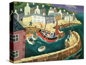 PZ.54. in Mousehole Harbour, Cornwall-William Cooper-Stretched Canvas
