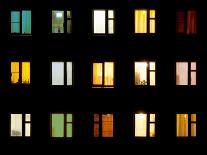 Windows at Night - Building Lights-pzAxe-Photographic Print