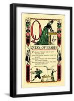 Q for Queen of Hearts-Tony Sarge-Framed Art Print