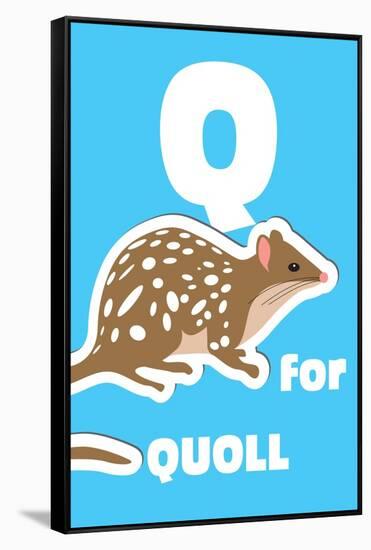 Q For The Quoll, An Animal Alphabet For The Kids-Elizabeta Lexa-Framed Stretched Canvas