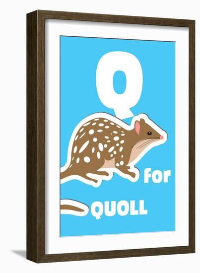 Q For The Quoll, An Animal Alphabet For The Kids-Elizabeta Lexa-Framed Art Print