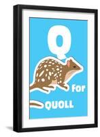 Q For The Quoll, An Animal Alphabet For The Kids-Elizabeta Lexa-Framed Art Print