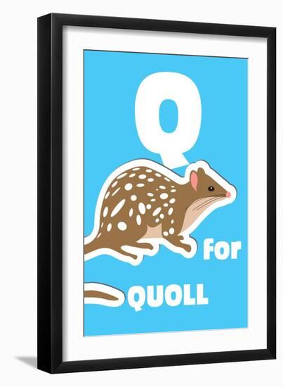 Q For The Quoll, An Animal Alphabet For The Kids-Elizabeta Lexa-Framed Art Print