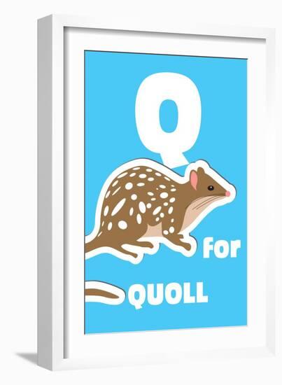 Q For The Quoll, An Animal Alphabet For The Kids-Elizabeta Lexa-Framed Art Print