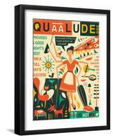 Q is for Quaalude-Jazzberry Blue-Framed Art Print