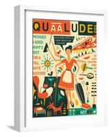 Q is for Quaalude-Jazzberry Blue-Framed Art Print
