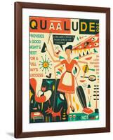 Q is for Quaalude-Jazzberry Blue-Framed Art Print