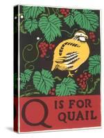 Q is for Quail-null-Stretched Canvas