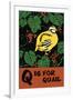 Q is for Quail-Charles Buckles Falls-Framed Art Print