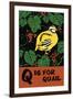 Q is for Quail-Charles Buckles Falls-Framed Art Print