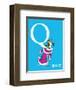 Q is for Queen (blue)-Theodor (Dr. Seuss) Geisel-Framed Art Print