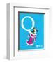 Q is for Queen (blue)-Theodor (Dr. Seuss) Geisel-Framed Art Print