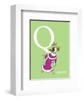 Q is for Queen (green)-Theodor (Dr. Seuss) Geisel-Framed Art Print