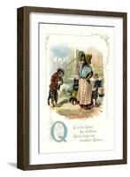 Q is for Quiet-null-Framed Art Print