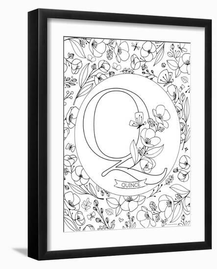 Q is for Quince-Heather Rosas-Framed Art Print