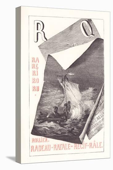Q R: Querelle - RA RE RI RO RU - Roller - Raft - Rafale - Reef — Rale,1879 (Engraving)-Fortune Louis Meaulle-Stretched Canvas