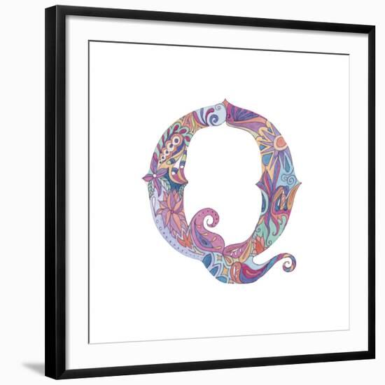 Q-Green Girl-Framed Giclee Print