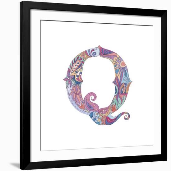 Q-Green Girl-Framed Giclee Print