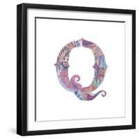 Q-Green Girl-Framed Giclee Print