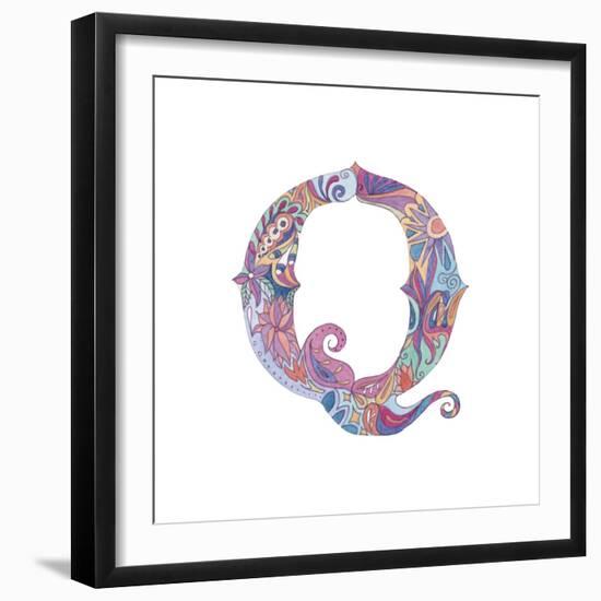 Q-Green Girl-Framed Giclee Print