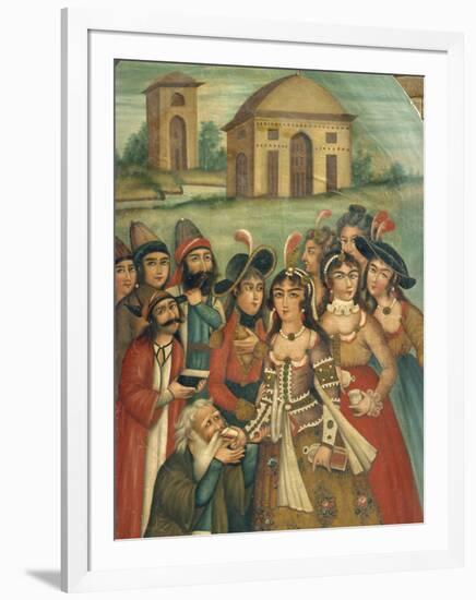 Qajar Painting, Shiraz Museum, Iran, Middle East-Robert Harding-Framed Photographic Print