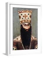 Qajar Royal Portrait; Probably Fath 'Ali Shah (1772-1834), C.1810-Mihr 'Ali-Framed Giclee Print