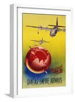 Qantas Empire Airways, London, Sydney, 1935-null-Framed Giclee Print