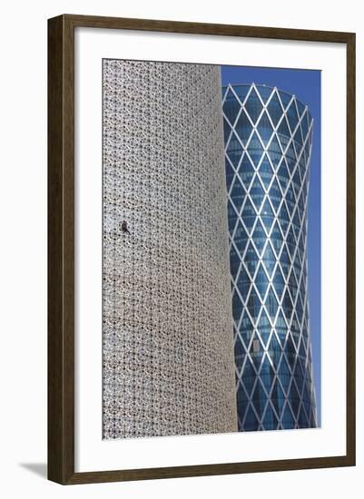 Qatar, Burj Qatar Tower-Walter Bibikow-Framed Photographic Print