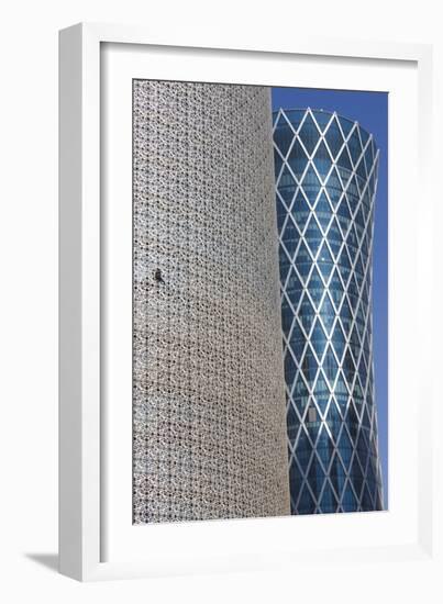 Qatar, Burj Qatar Tower-Walter Bibikow-Framed Photographic Print