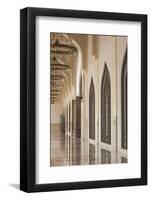 Qatar, Doha, Abdul Wahhab Mosque, the State Mosque of Qatar, Courtyard Walkway-Walter Bibikow-Framed Photographic Print