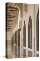 Qatar, Doha, Abdul Wahhab Mosque, the State Mosque of Qatar, Courtyard Walkway-Walter Bibikow-Stretched Canvas