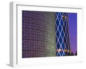 Qatar, Doha, Burj Qatar Left, Tornado Tower Right-Alan Copson-Framed Photographic Print