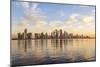 Qatar, Doha. Cityscape at Sunrise from the Corniche-Matteo Colombo-Mounted Photographic Print