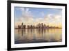 Qatar, Doha. Cityscape at Sunrise from the Corniche-Matteo Colombo-Framed Photographic Print