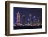 Qatar, Doha, Doha Bay, West Bay Skyscrapers, Dusk, with Burj Qatar Tower-Walter Bibikow-Framed Photographic Print