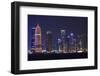 Qatar, Doha, Doha Bay, West Bay Skyscrapers, Dusk, with Burj Qatar Tower-Walter Bibikow-Framed Photographic Print