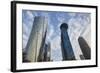 Qatar, Doha, Doha Bay, West Bay Skyscrapers, Dusk-Walter Bibikow-Framed Photographic Print