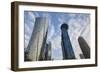 Qatar, Doha, Doha Bay, West Bay Skyscrapers, Dusk-Walter Bibikow-Framed Photographic Print