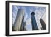 Qatar, Doha, Doha Bay, West Bay Skyscrapers, Dusk-Walter Bibikow-Framed Photographic Print